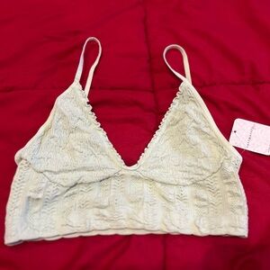 Free People Intimately Bralette Candy Mint M-L NWT Textured Lace Brami